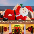 Juegoal Christmas Inflatables Outdoor Decorations, 12FT Long Inflatable Xmas Santa Claus, Lighted Blow Up Giant Lying Sant...