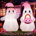 ZeahVeyora 2 Pack 5FT Pink Halloween Ghost Inflatable Outdoor Decoration / Pastel Pink Cute Ghost Blow up