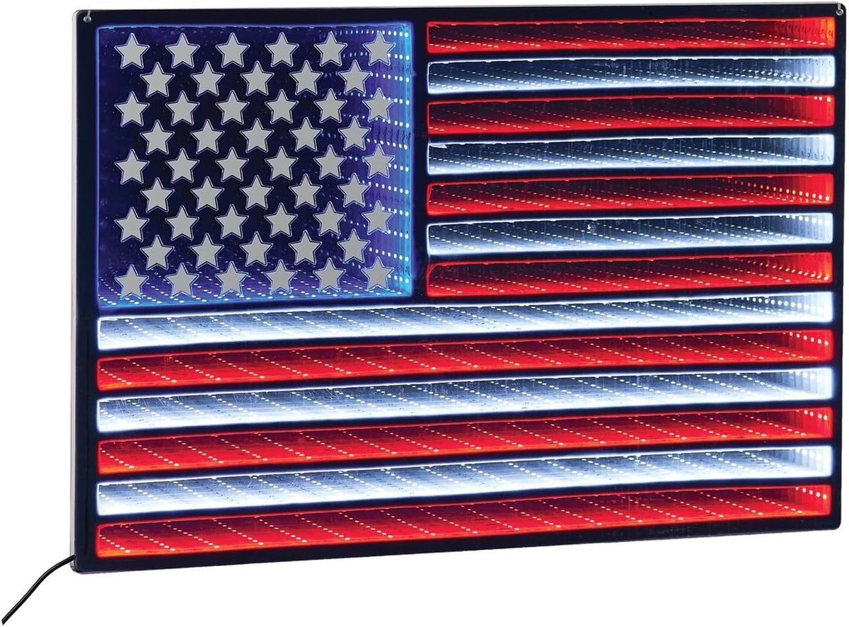 Melrose International Flag Infinity Light Hanging 23" L x 15.5" H UL Plug
