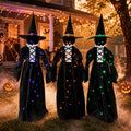 Halloween Witch Decorations Outdoor Set of 3 Light Up with Stakes