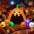 MGparty 14.5FT Halloween Inflatable Walk-in Pumpkin House with LED Lights / Giant Lighted Jack O Lantern