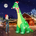 13FT Giant Dinosaur Christmas Inflatable Decorations, Built-in LED Lights, Strong Blower Huge Blow Up Yard